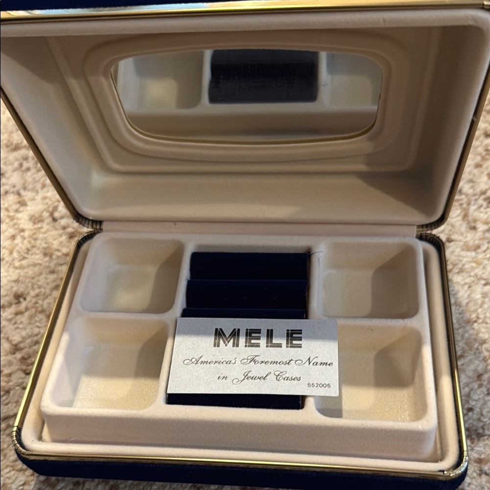 Mele Fashion Jewel Case in Blue Velvet NWOT - Picture 2 of 6
